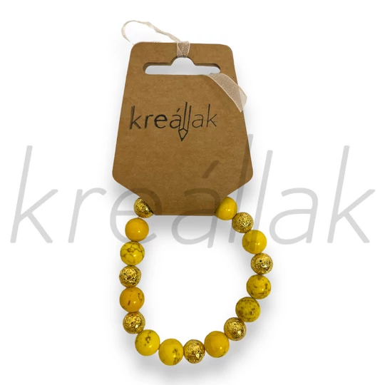 Ásvány karkötő - Sárga magnezit kakörő