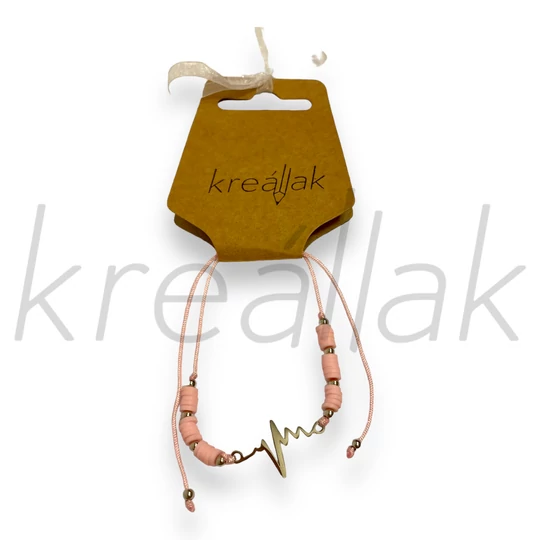 Karkötő - Rose zsinóros karkötő villám mintával