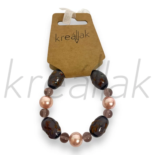 Karkötő - Festett cseh üveggyöngy tobe