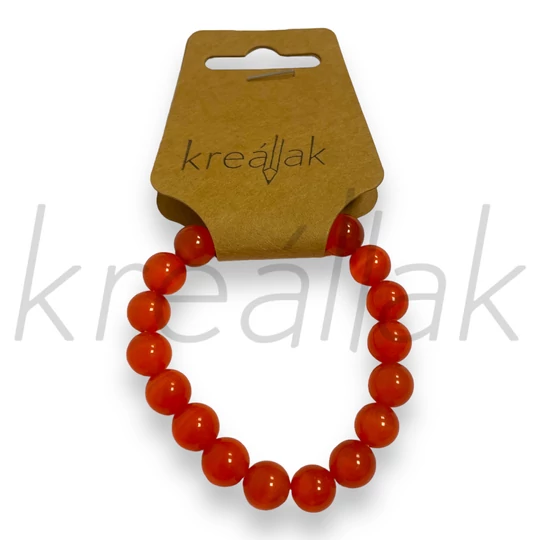 Karkötő - Narancs plaaztik gyöngy karkötő