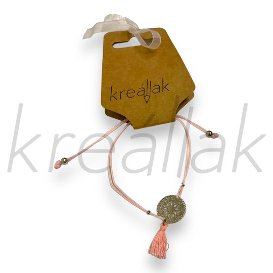 Karkötő - Mandala medálos zsinór karkötő