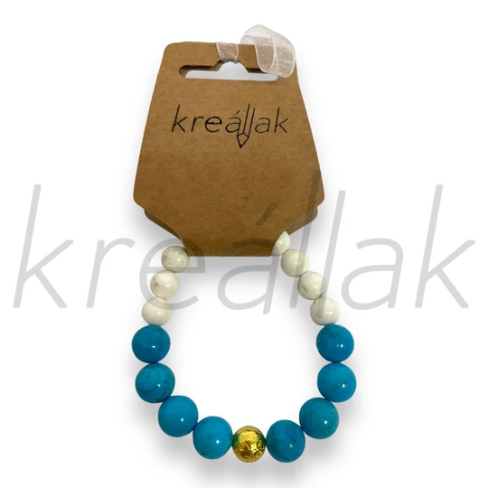 Ásvány karkötő - Magnezit türkízkék karkötő