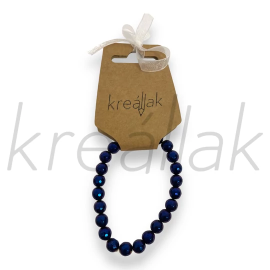 Karkötő - Achát kék aura karkötő
