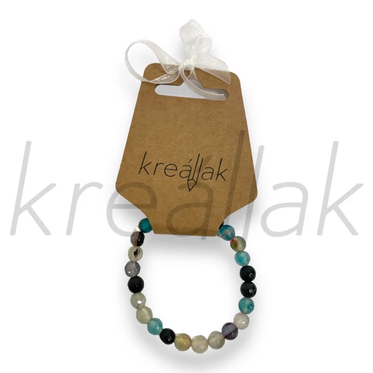 Ásvány karkötő - Kék achát karkötő