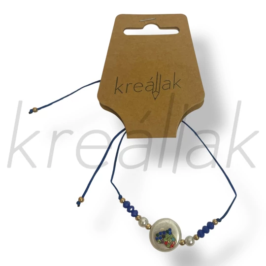 Kék szíves karkötő