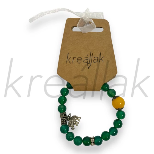 Karkötő - Zöld achát karkötő