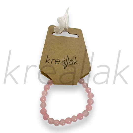 Ásvány karkötő - Rózsakvarc karkötő
