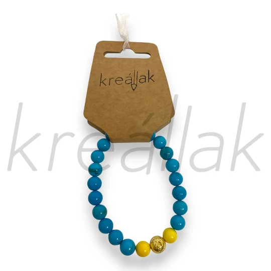 Ásvány karkötő - Türkízkék magnezit karkötő