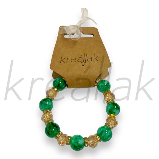 Karkötő - Zöld márvány mintás karkötő