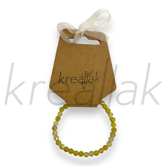 Ásvány karkötő - Sárga achát gyerek karkötő