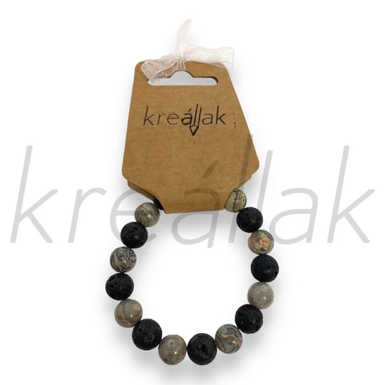 Ásvány karkötő - Szürke ásvány karkötő