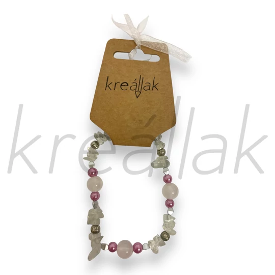 Ásvány karkötő - Rózsakvarc karkötő