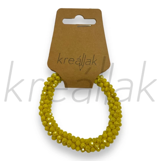 Karkötő - Sárga apró gyöngyös karkötő