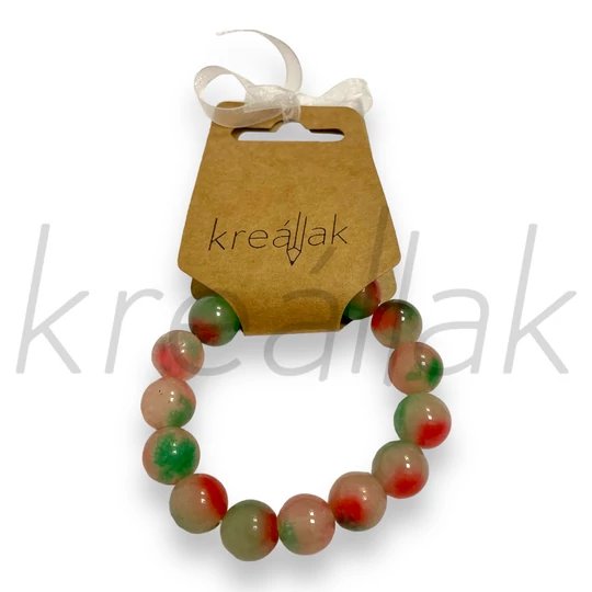 Karkötő - Nagy roppantott üveg karkötő zöld