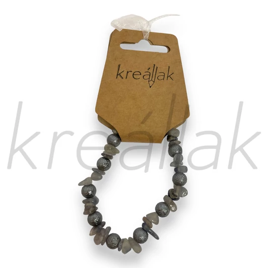 Ásvány karkötő - Szürke cordierit karkötő