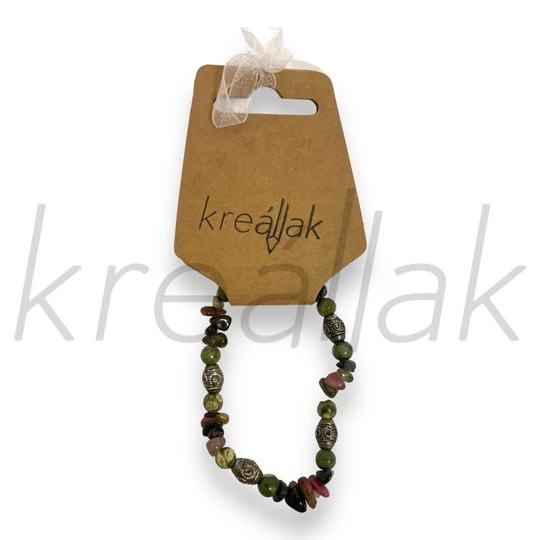 Ásvány karkötő - India jáspis karkötő zöld