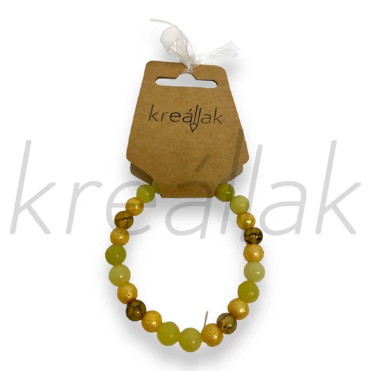 Ásvány karkötő - Sárga jáde karkötő