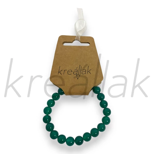 Ásvány karkötő - Zöld achát karkötő