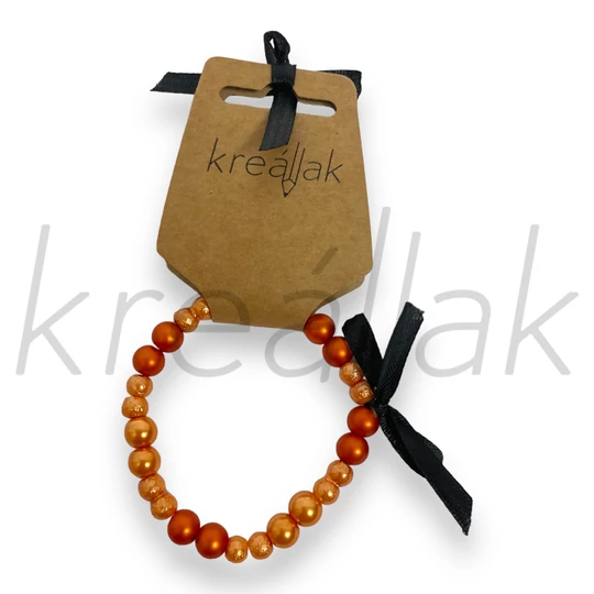 Karkötő - Narancssárga gyöngy karkötő