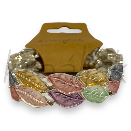 Karkötő - Színes leveles nikkel karkötő