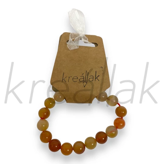 Ásvány karkötő - Barna karneol karkötő