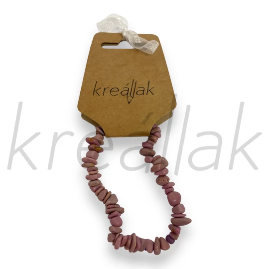 Ásvány karkötő - Phosphosiderit mályva színű karkötő