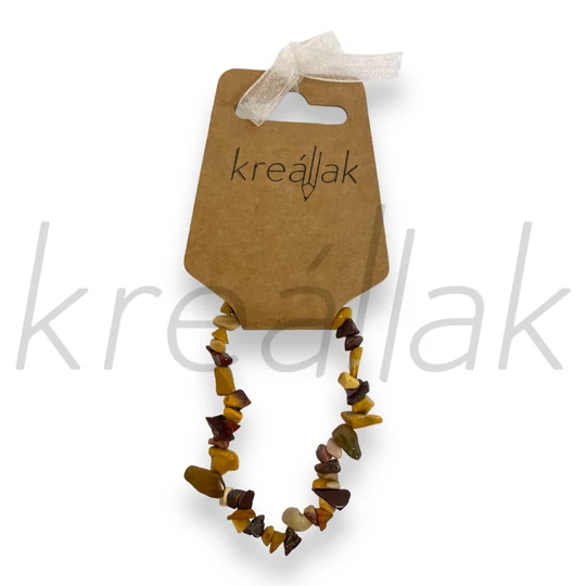 Ásvány karkötő - Barna mookait karkötő