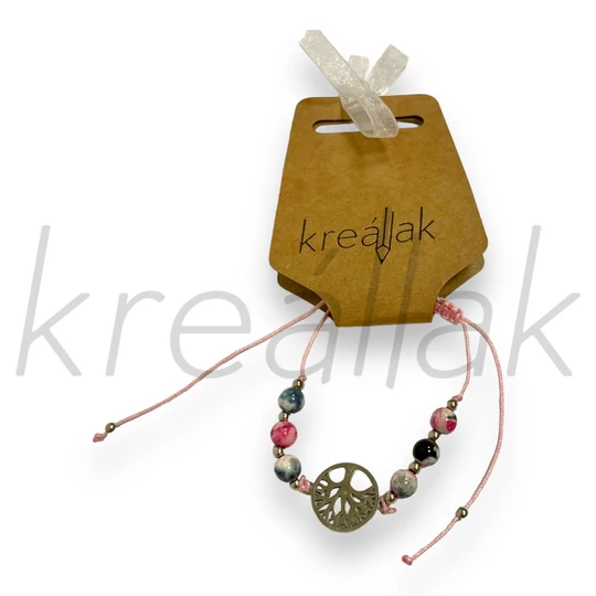 Karkötő - Színes gyöngyös életfás karkötő