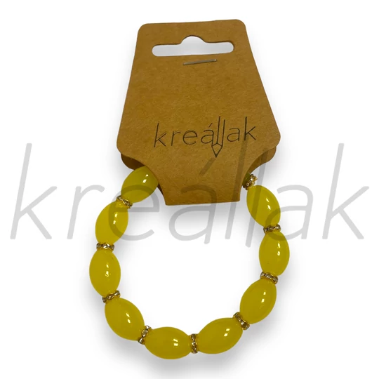 Karkötő - Sárga gyöngyös karkötő