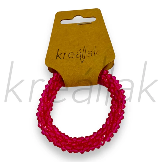 Karkötő - Pink apró gyöngyös karkötő