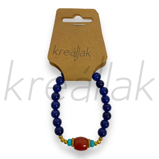 Karkötő - Királykék gyöngy karkötő