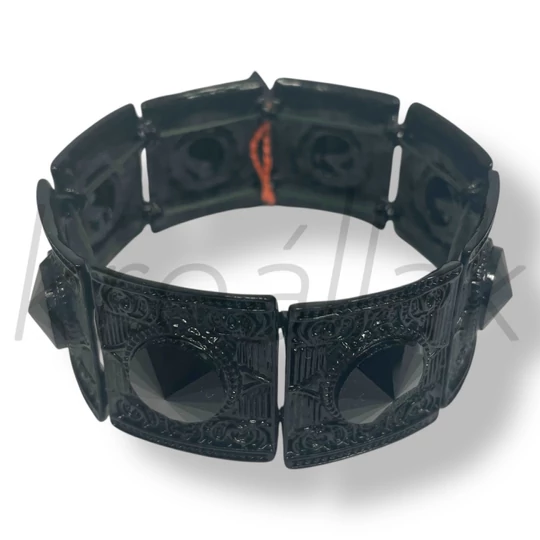 Fekete fém karkötő