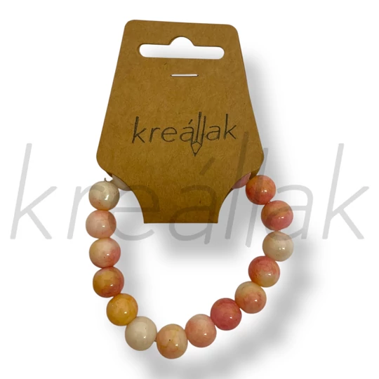 Narancs márványos karkötő