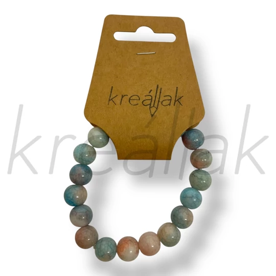 Kékes márványos karkötő