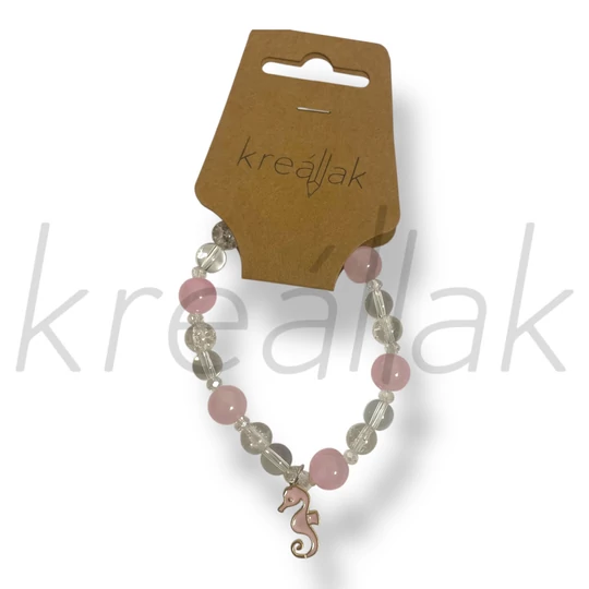 Gyöngyös karkötő csikóhal medállal