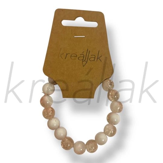 Barna roppantott üveg karkötő