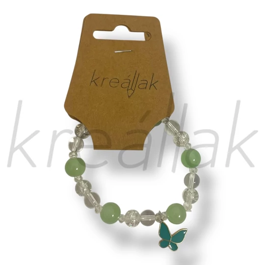 Zöld lepke medál karkötő