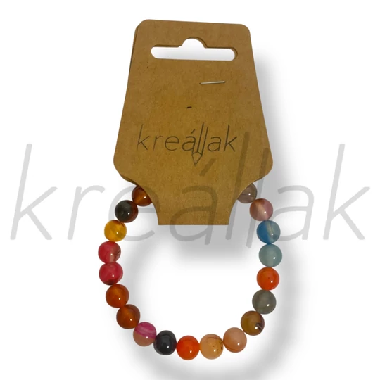 Színes achát karkötő