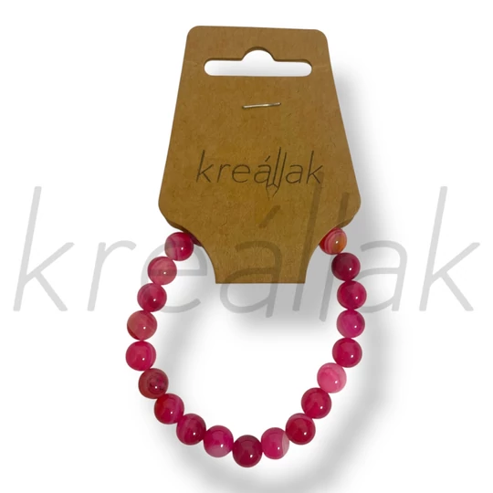 Pink achát karkötő