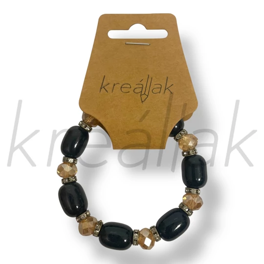 Fekete gyöngyös karkötő