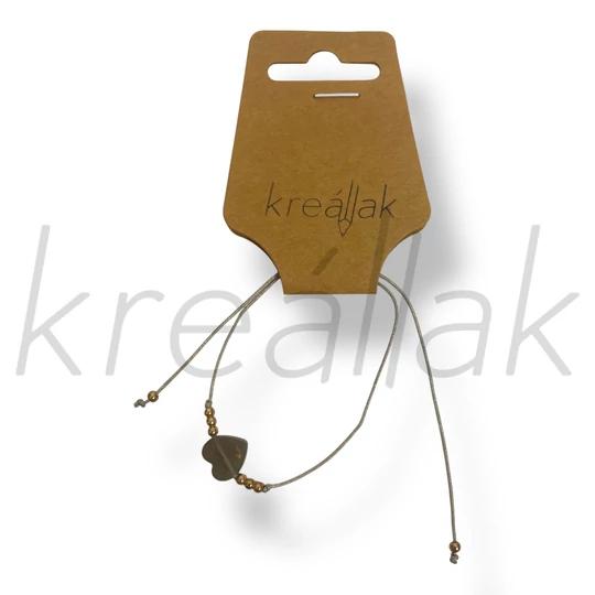 Szürke szív karkötő