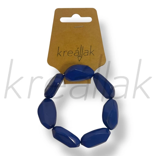 Királykék nagy gyöngyös karkötő