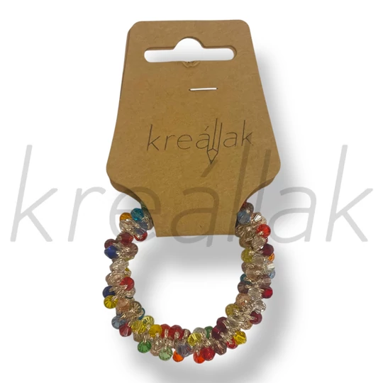 Színes gyöngyös karkötő hajgumi