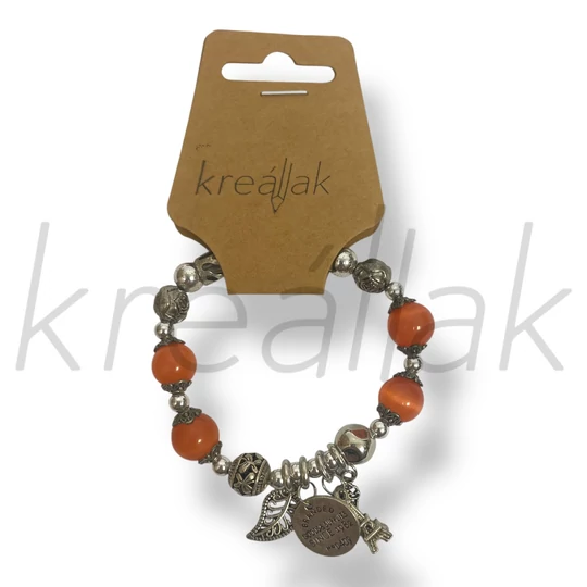 Narancs charm karkötő