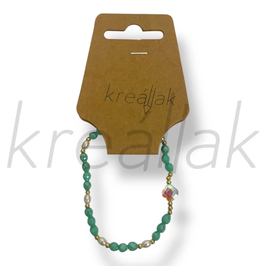 Menta lóhere gyöngy karkötő