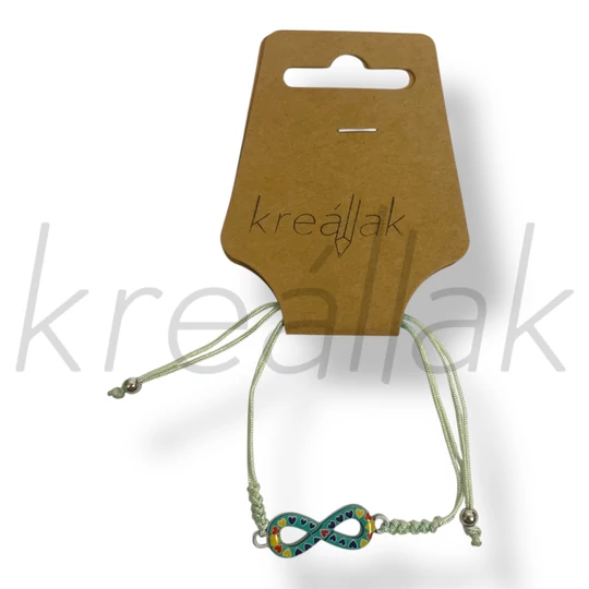 Menta végtelen medál karkötő