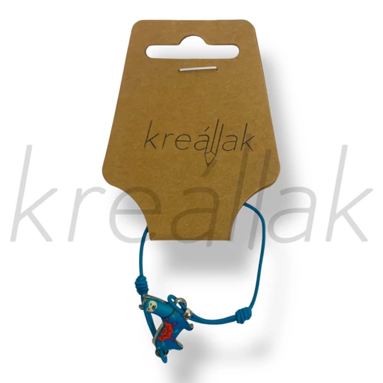 Türkizkék láma medál karkötő