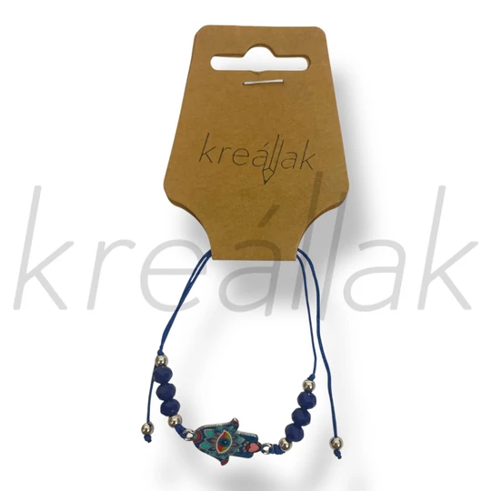 Királykék Hamza medál karkötő