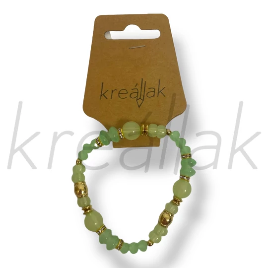 Világos zöld gyöngyös karkötő