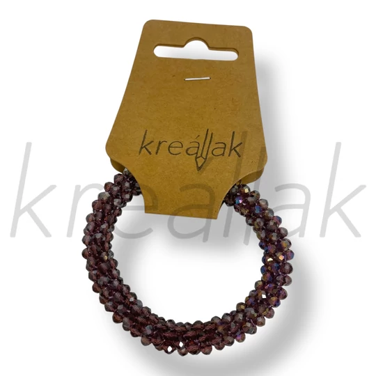 Apró gyöngyös lila karkötő